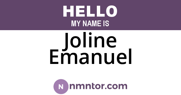 Joline Emanuel