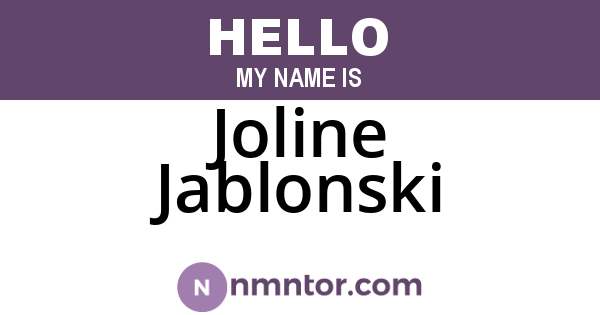 Joline Jablonski