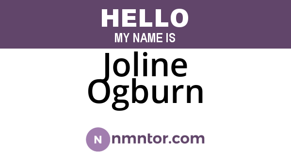 Joline Ogburn