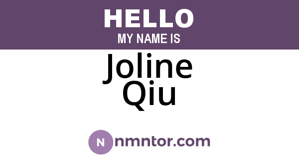Joline Qiu