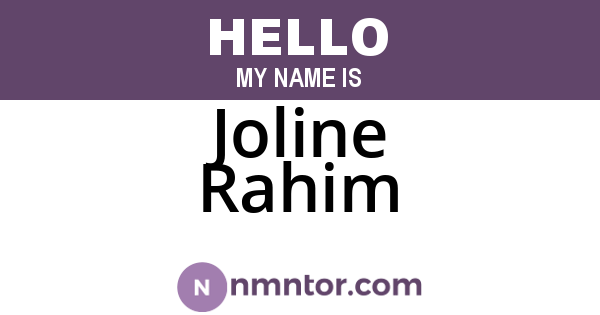 Joline Rahim