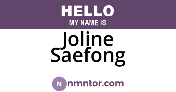 Joline Saefong