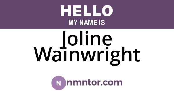 Joline Wainwright