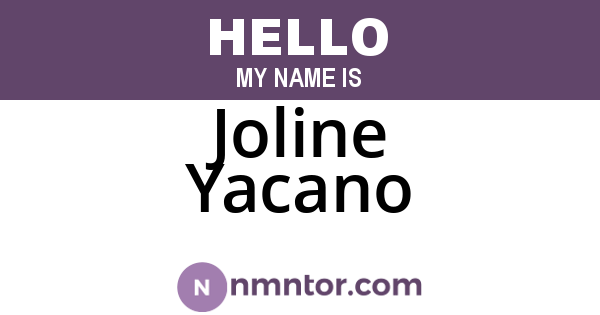 Joline Yacano