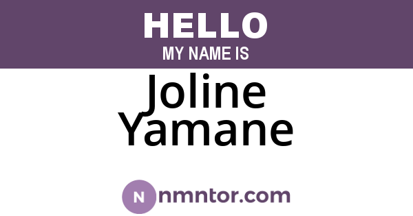Joline Yamane