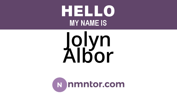 Jolyn Albor
