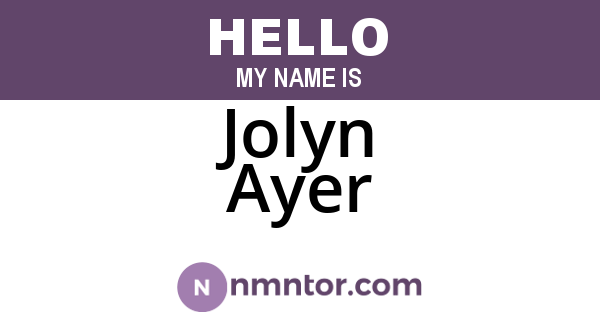 Jolyn Ayer