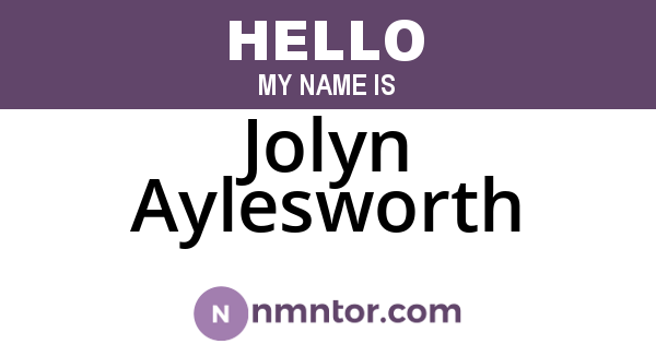 Jolyn Aylesworth