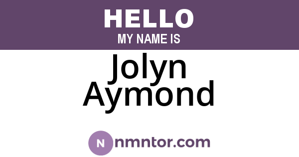 Jolyn Aymond