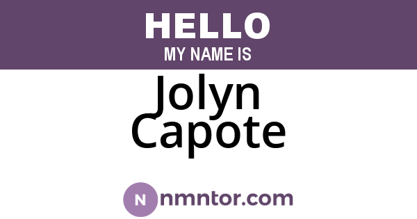 Jolyn Capote