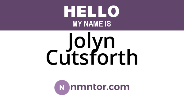 Jolyn Cutsforth