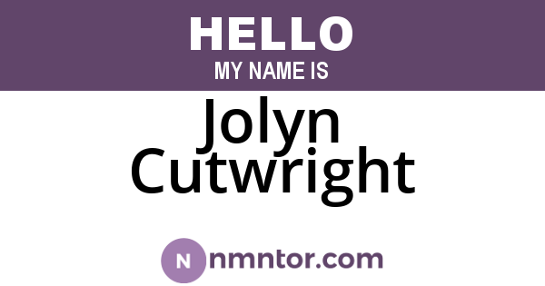 Jolyn Cutwright