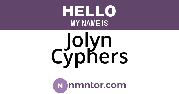 Jolyn Cyphers
