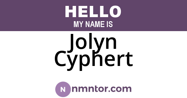 Jolyn Cyphert