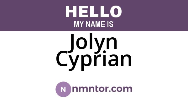 Jolyn Cyprian