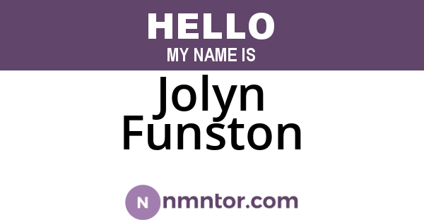Jolyn Funston
