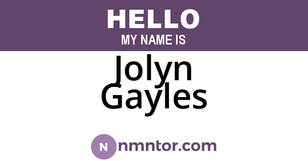 Jolyn Gayles