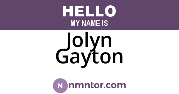 Jolyn Gayton