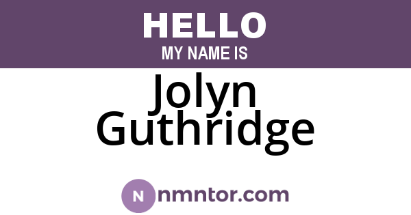Jolyn Guthridge