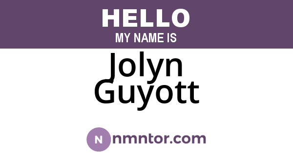 Jolyn Guyott