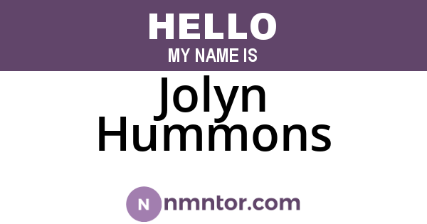 Jolyn Hummons