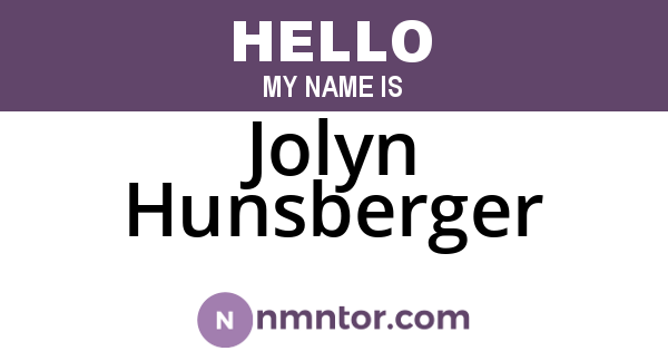 Jolyn Hunsberger