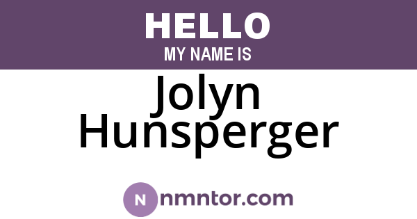 Jolyn Hunsperger