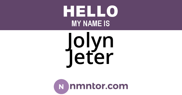 Jolyn Jeter