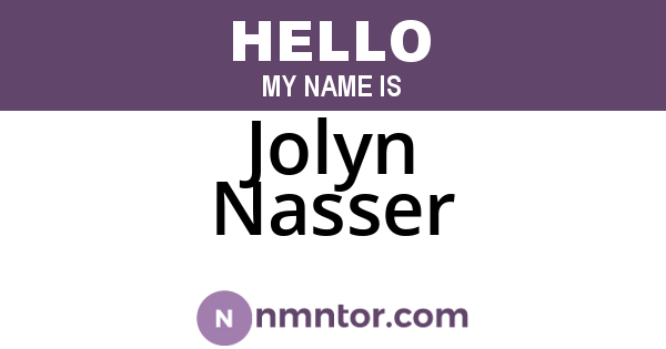Jolyn Nasser