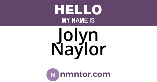 Jolyn Naylor