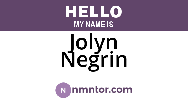 Jolyn Negrin