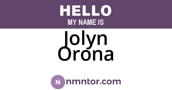 Jolyn Orona