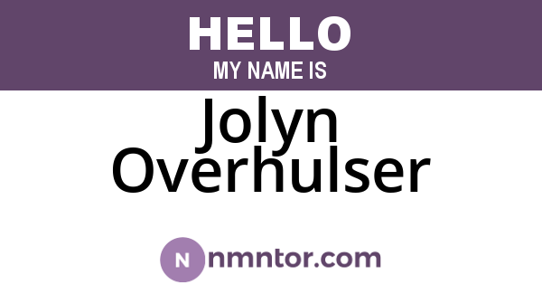 Jolyn Overhulser