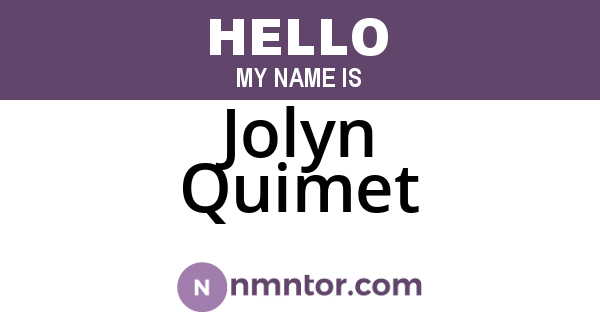 Jolyn Quimet