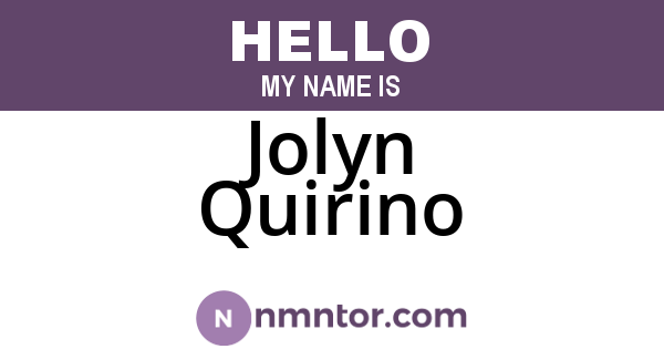 Jolyn Quirino