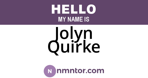 Jolyn Quirke
