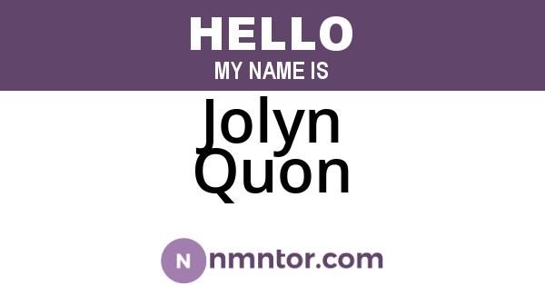 Jolyn Quon