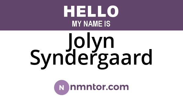 Jolyn Syndergaard