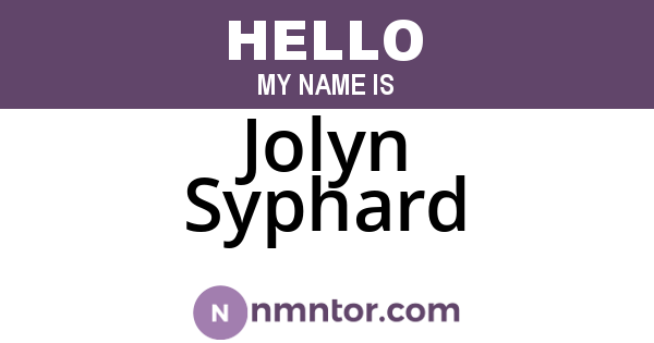 Jolyn Syphard