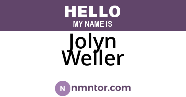 Jolyn Weller