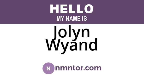 Jolyn Wyand