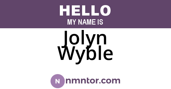 Jolyn Wyble