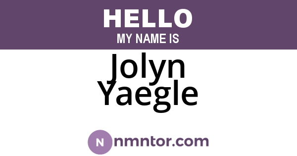 Jolyn Yaegle