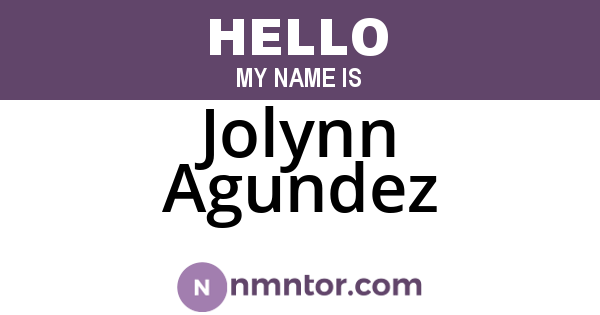 Jolynn Agundez