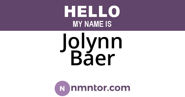 Jolynn Baer