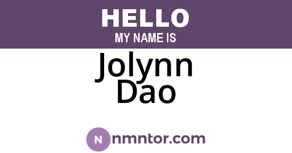 Jolynn Dao