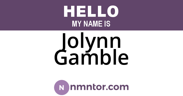 Jolynn Gamble