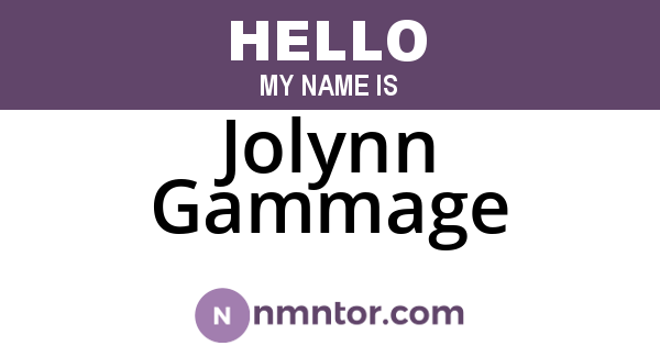 Jolynn Gammage