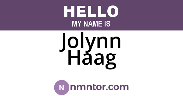Jolynn Haag