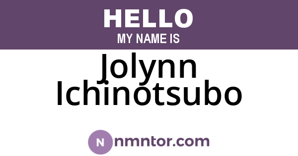 Jolynn Ichinotsubo